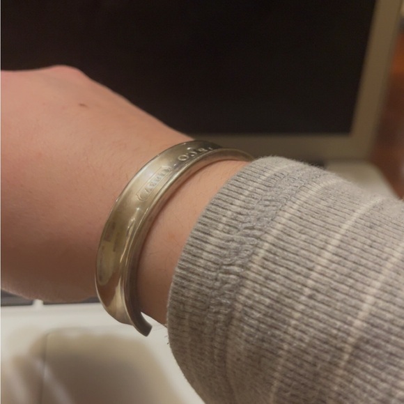 Vintage 1997 Tiffany & Co. Silver open cuff bangle bracelet ALONE - Picture 6 of 7